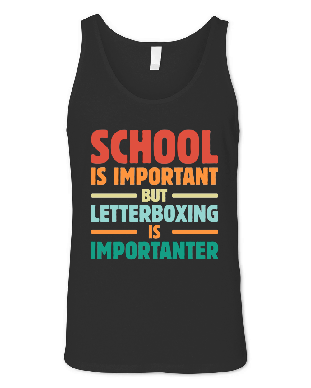 School is Important But Letterboxing is importanter Unisex Jersey Tank