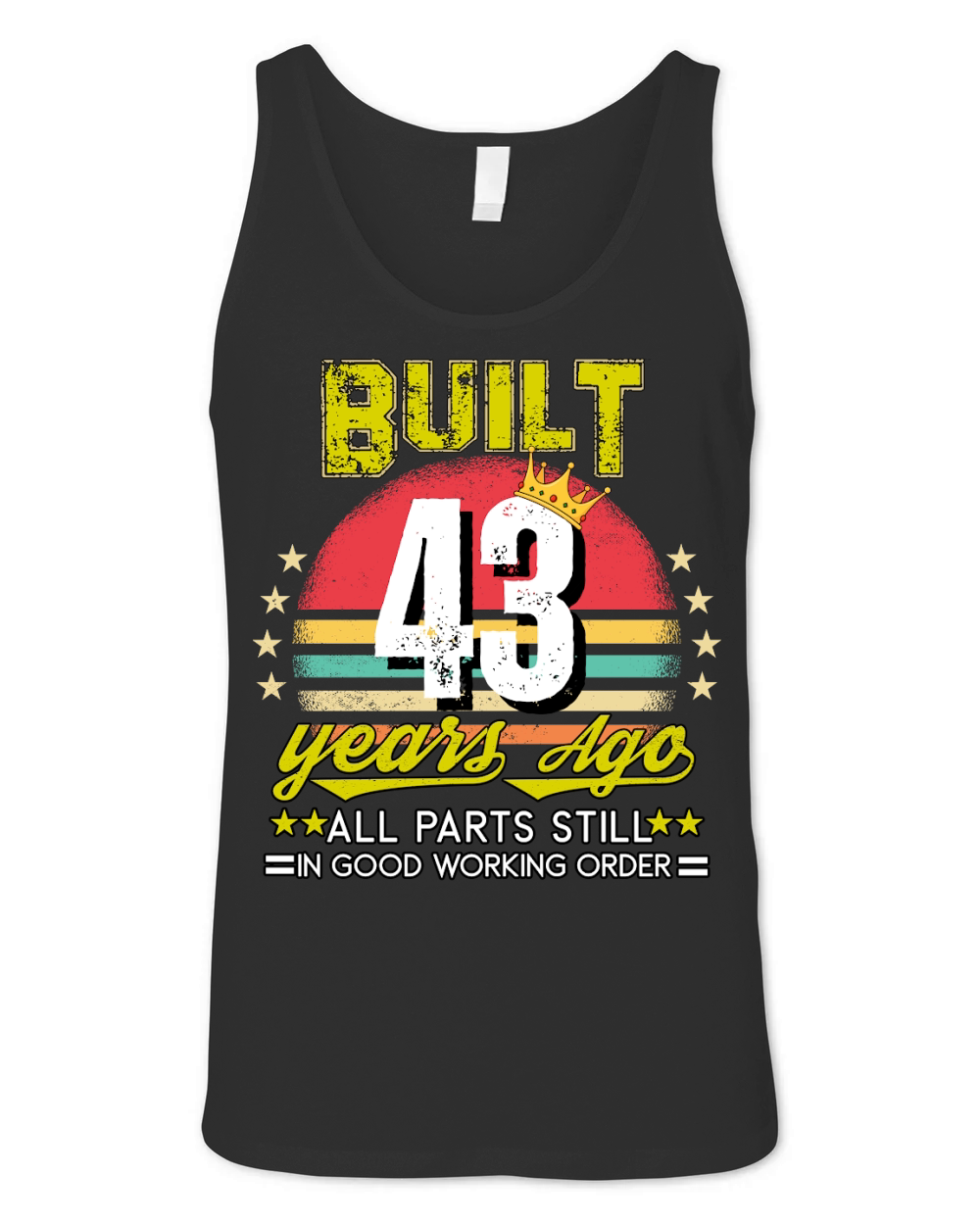 Vintage Birthday 43 Unisex Jersey Tank