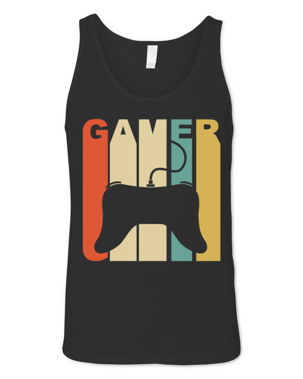 Vintage Gamer Controller Silhouette Retro Gaming Unisex Jersey Tank