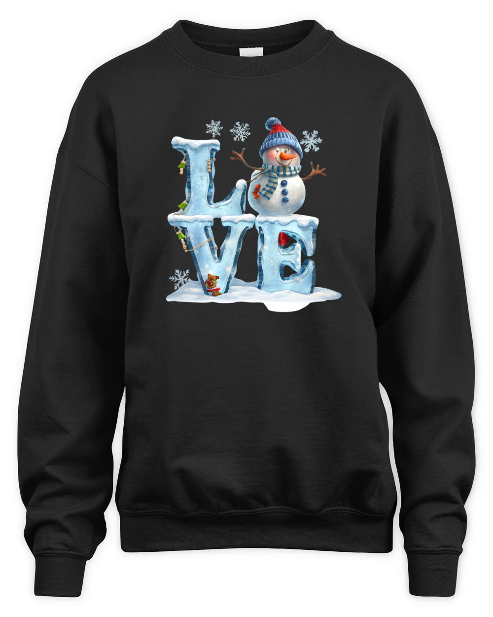 Hello Winter Sublimation Unisex Premium Crewneck Sweatshirt