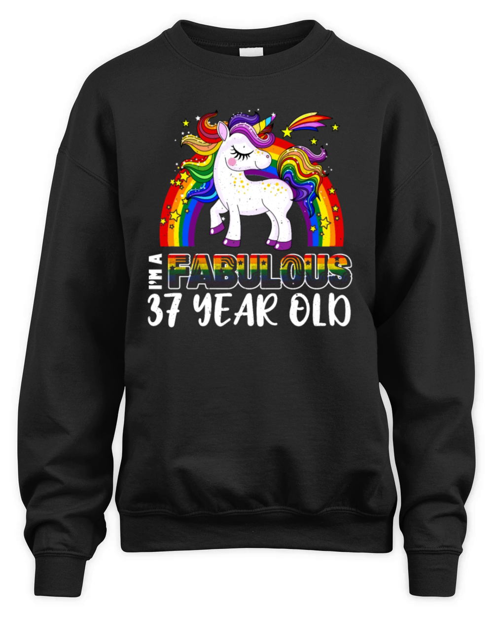 Unicorn Age 37 Years Gay Pride LGBT Pride Month Unisex Premium Crewneck Sweatshirt