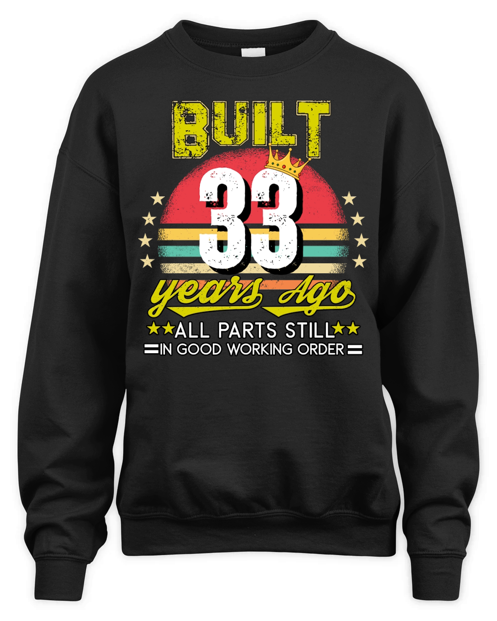 Vintage Birthday 33 Unisex Premium Crewneck Sweatshirt