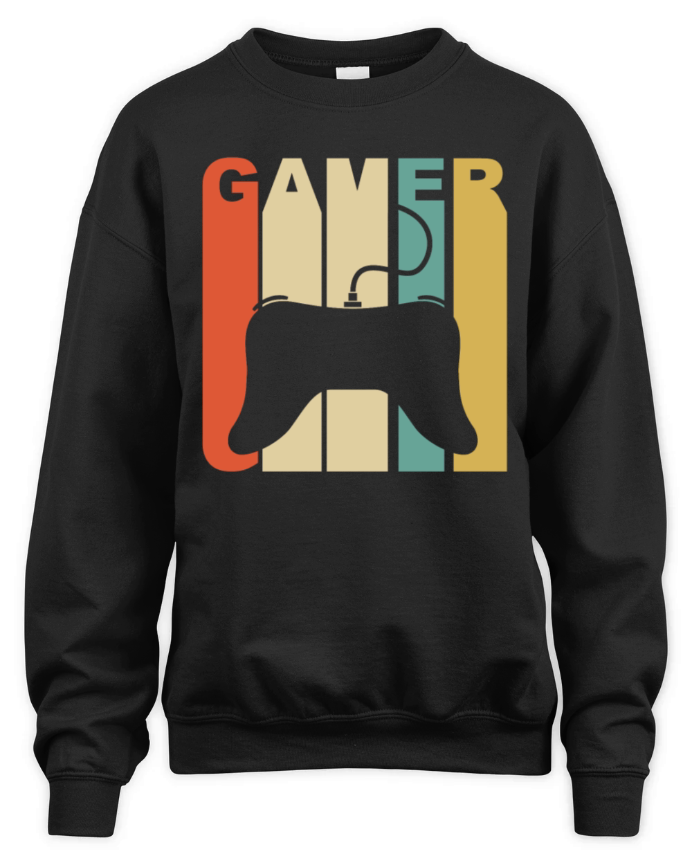 Vintage Gamer Controller Silhouette Retro Gaming Unisex Premium Crewneck Sweatshirt