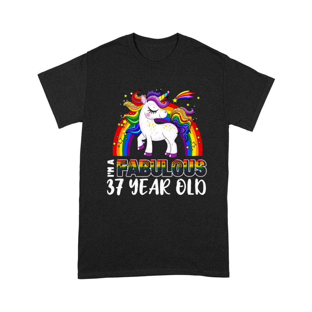 Unicorn Age 37 Years Gay Pride LGBT Pride Month Unisex T-Shirt