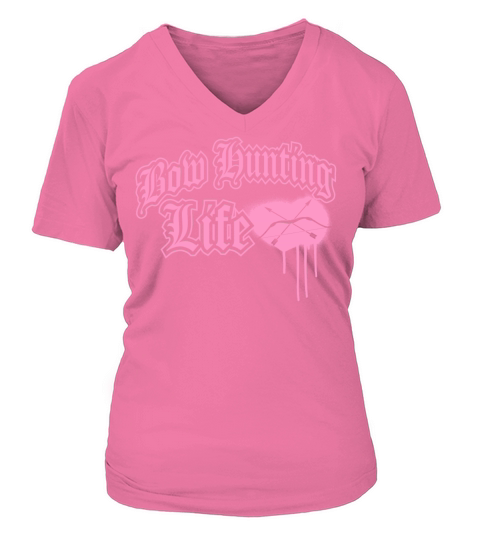 Bowhunting Life Pink V-neck T-Shirt Woman