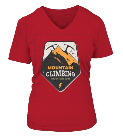 Climbing Mountain Outdor Hobby Sport V-neck T-Shirt Woman