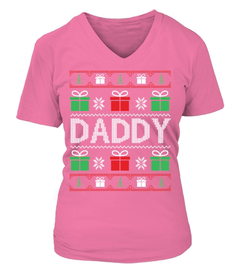 Daddy ugly Christmas V-neck T-Shirt Woman