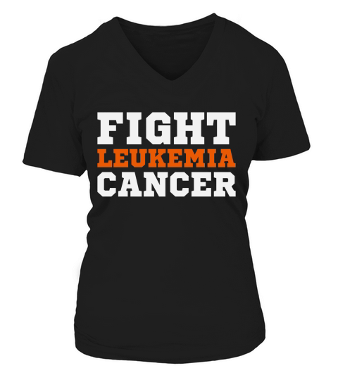 Fight Leukemia Cancer V-neck T-Shirt Woman
