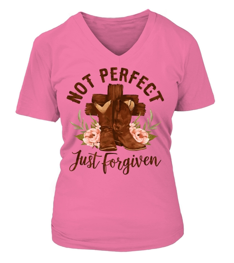 Not perfect Just forgiven 04 V-neck T-Shirt Woman