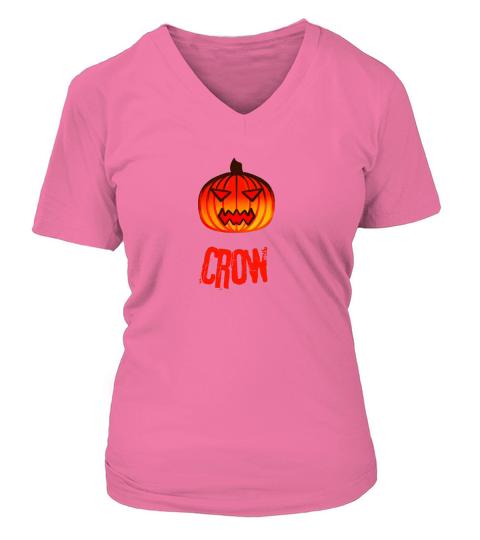 Pumpkin Crow V-neck T-Shirt Woman