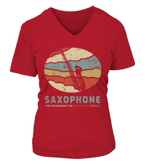 Saxophone V-neck T-Shirt Woman