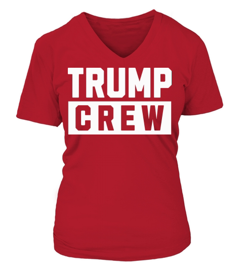 Trump Crew   dark V-neck T-Shirt Woman