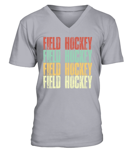 Field Hockey Vintage V-Neck T-shirt