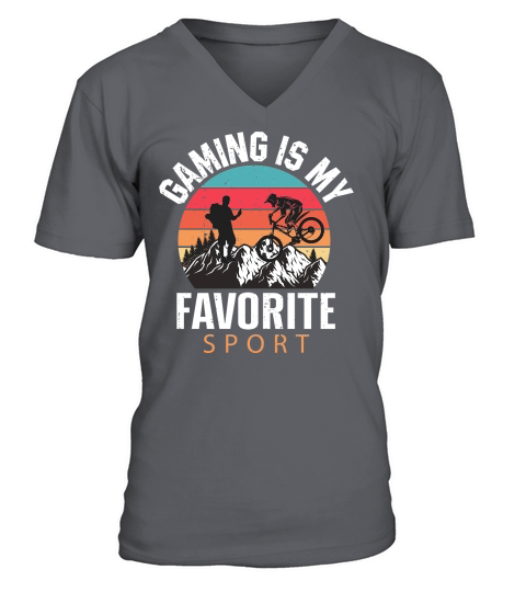 Hiking   Gaming is my favorite sport V-Neck T-shirt
