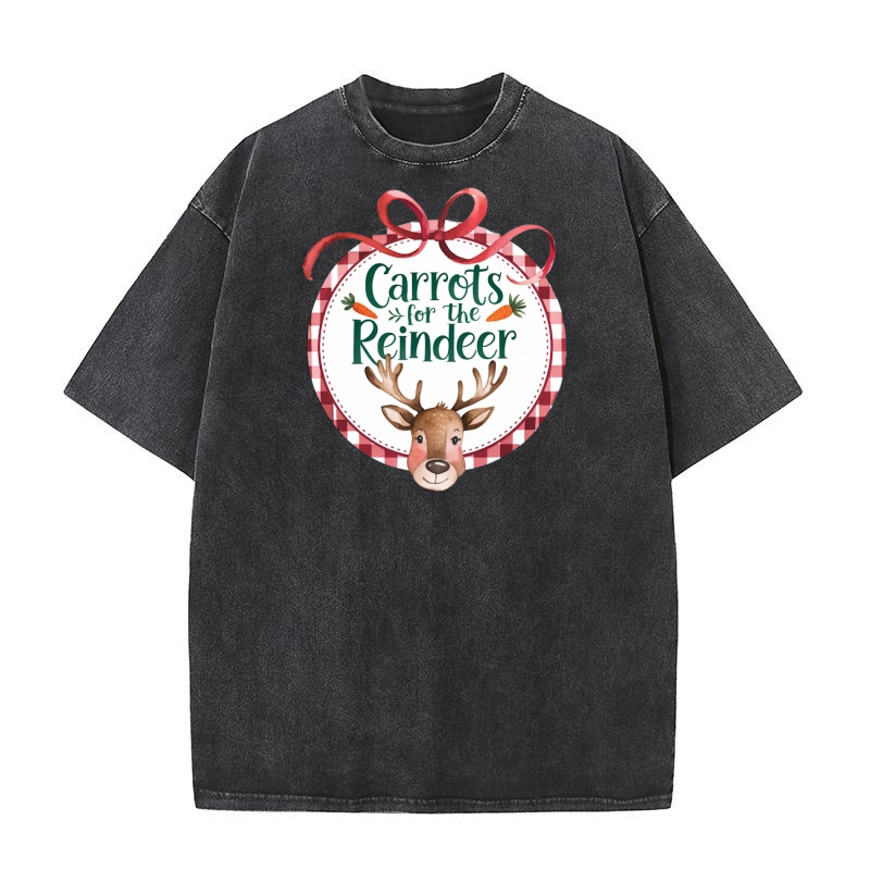 Carrots for The Reindeer Christmas Santa 1 Washed T-Shirt