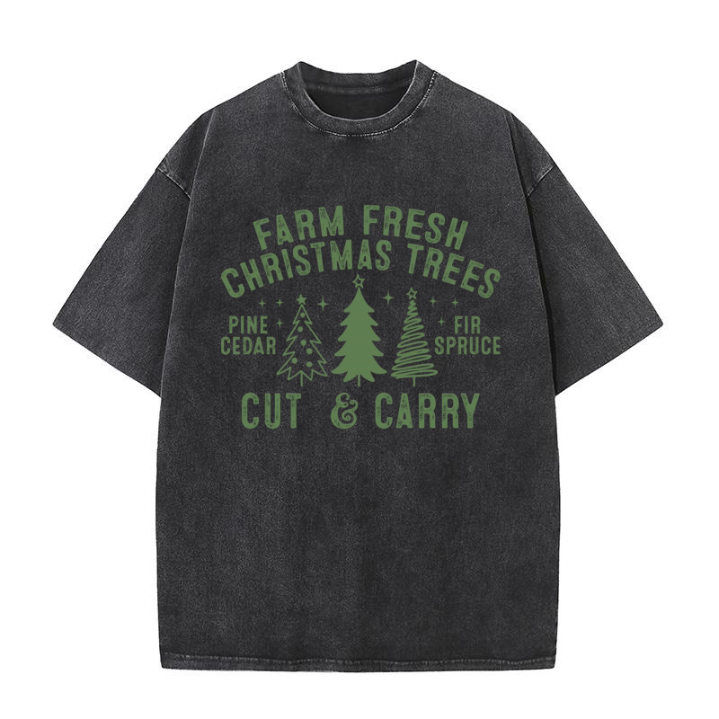 Farm Fresh Christmas Trees Cut & Carry 1 Washed T-Shirt