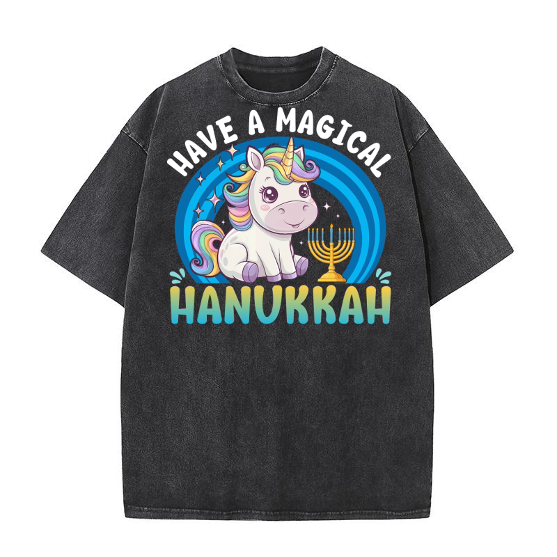 Have A Magical Hanukkah Washed T-Shirt