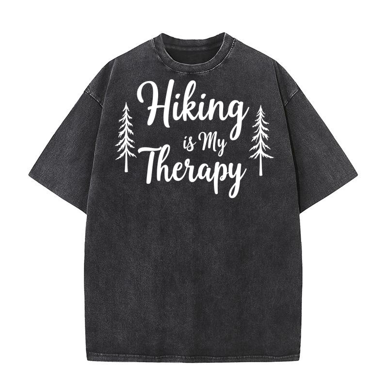 Hiking is my therapy Washed T-Shirt