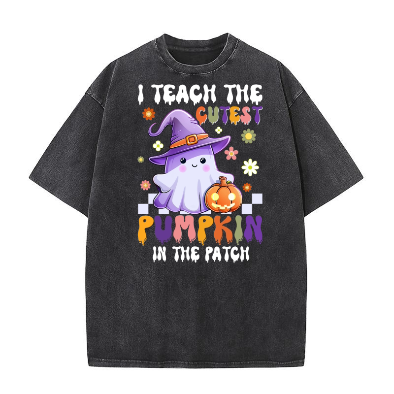 I TEACH THE CUTEST PUMPKIN IN THE PATCH Washed T-Shirt