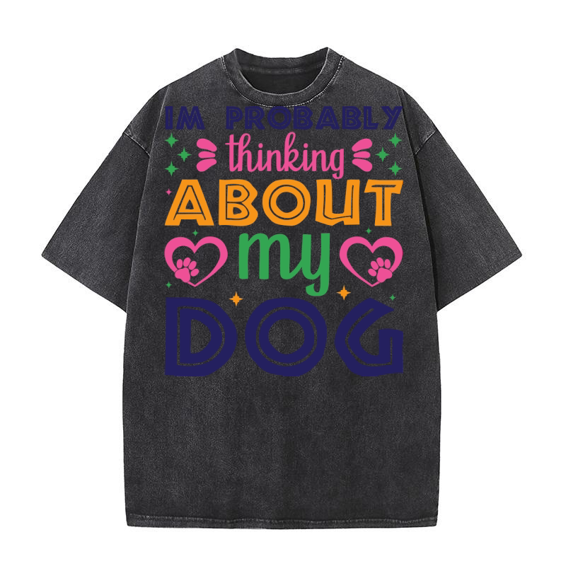 im probably thinking about my dog Washed T-Shirt