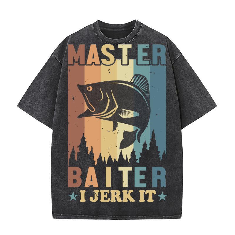 Master Baiter I Jerk It Washed T-Shirt