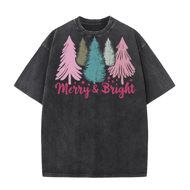 Merry & Bright 4 Washed T-Shirt