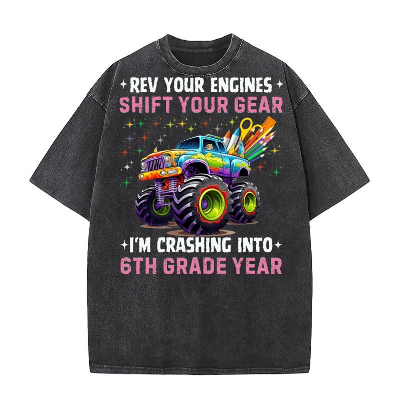 Rev your engines shift your Gear 04 Washed T-Shirt