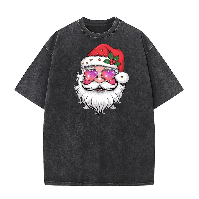 Santa 6 Washed T-Shirt