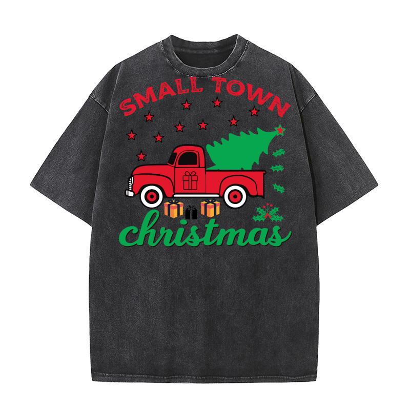 small town christmas Washed T-Shirt