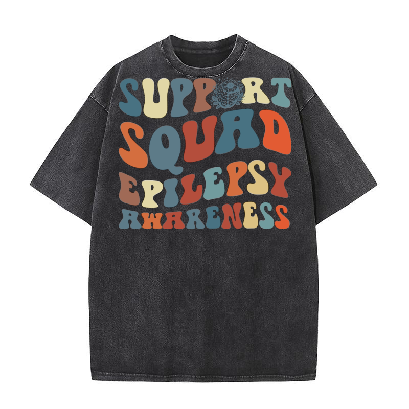 Support Squad Epilepsy Awareness Washed T-Shirt