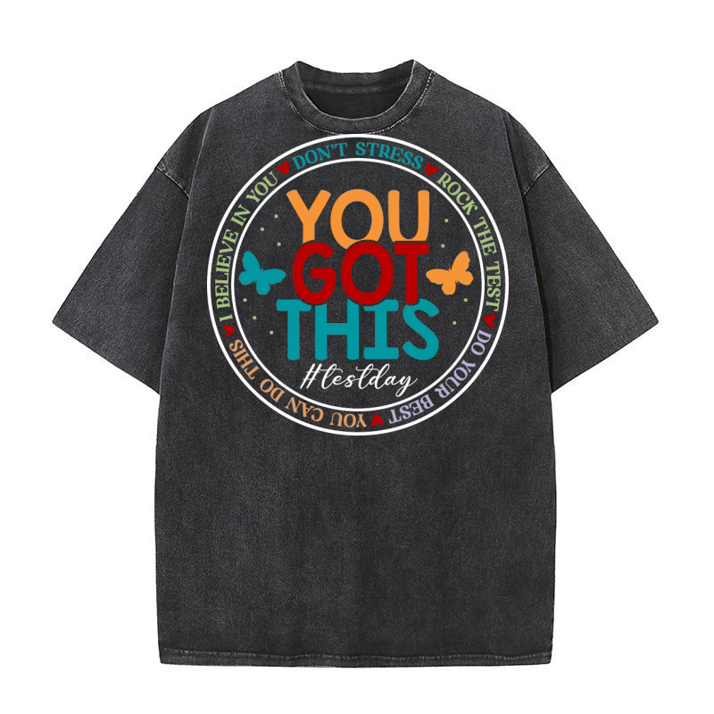 You Got This Dont Stress Rock the Test Washed T-Shirt