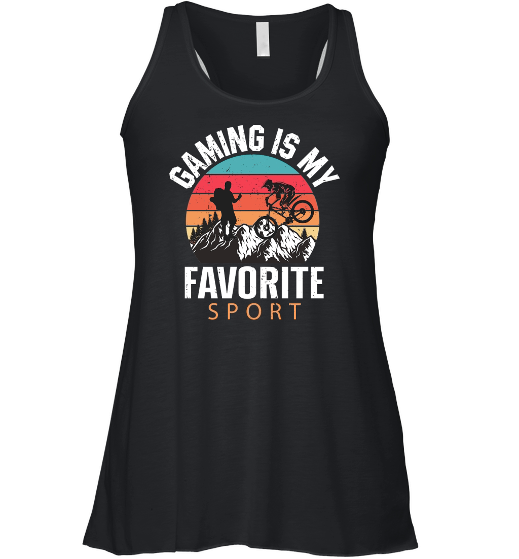 Hiking   Gaming is my favorite sport Women's Flowy Tank Top