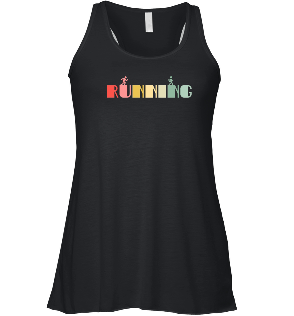 Retro Running Runner Vintage Run Sports Women's Flowy Tank Top