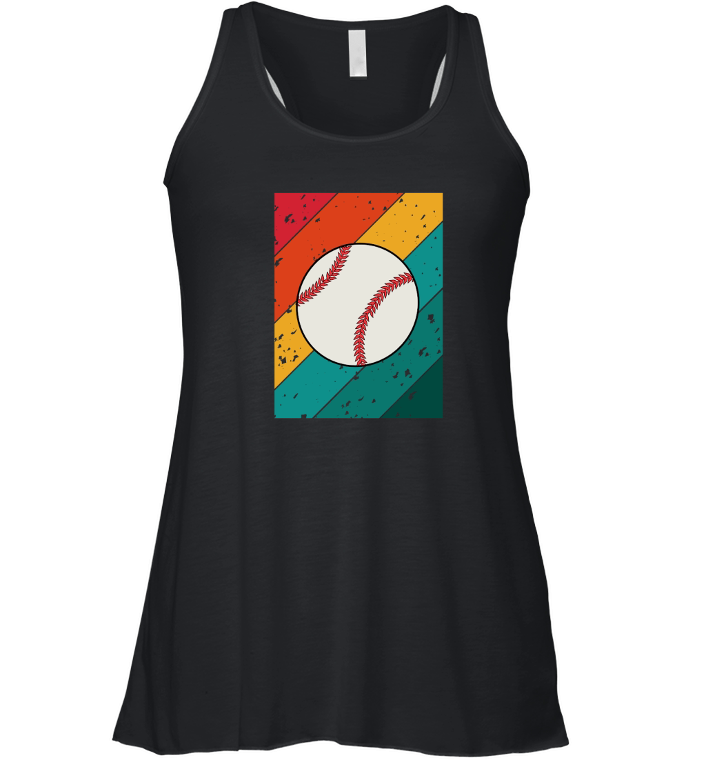 Vintage Shirt Design with Baseball Women's Flowy Tank Top
