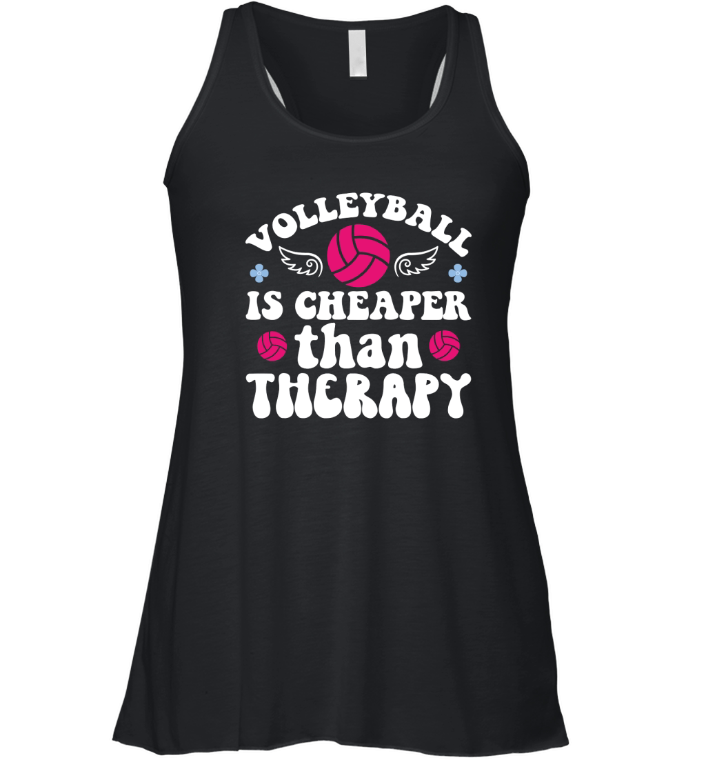 Volleyball is cheaper than therapy Women's Flowy Tank Top