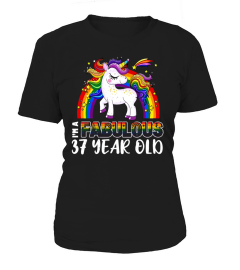Unicorn Age 37 Years Gay Pride LGBT Pride Month Women's T-Shirt
