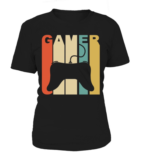 Vintage Gamer Controller Silhouette Retro Gaming Women's T-Shirt
