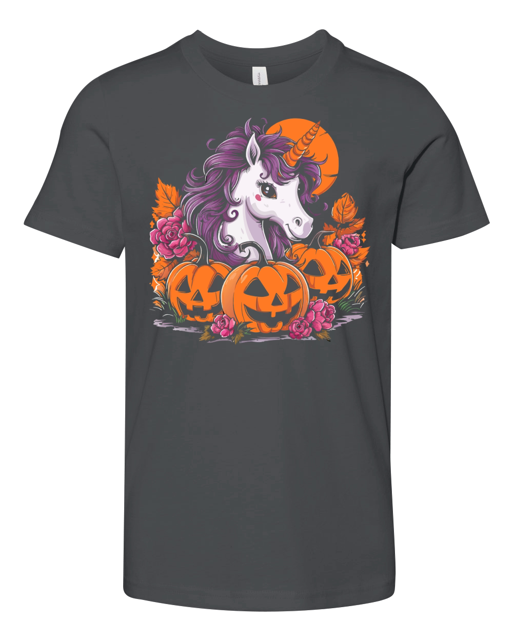 Unicorn and pumpkins Youth Unisex Jersey Tee