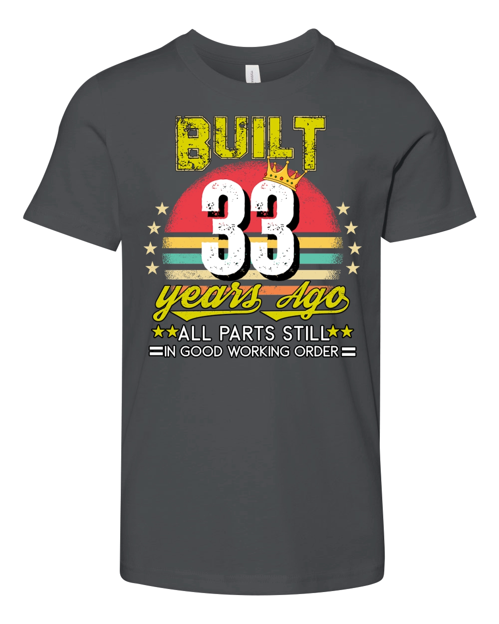 Vintage Birthday 33 Youth Unisex Jersey Tee
