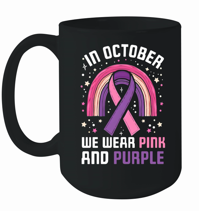 In october we wear pink and pubbie Ceramic Mug