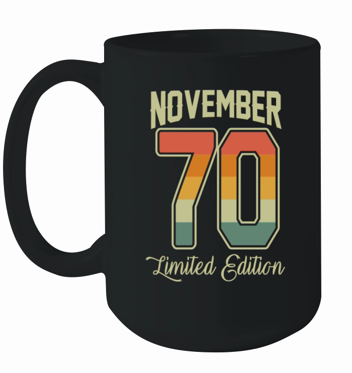 Vintage November 50 Year 1970 50th Birthday Gift Ceramic Mug