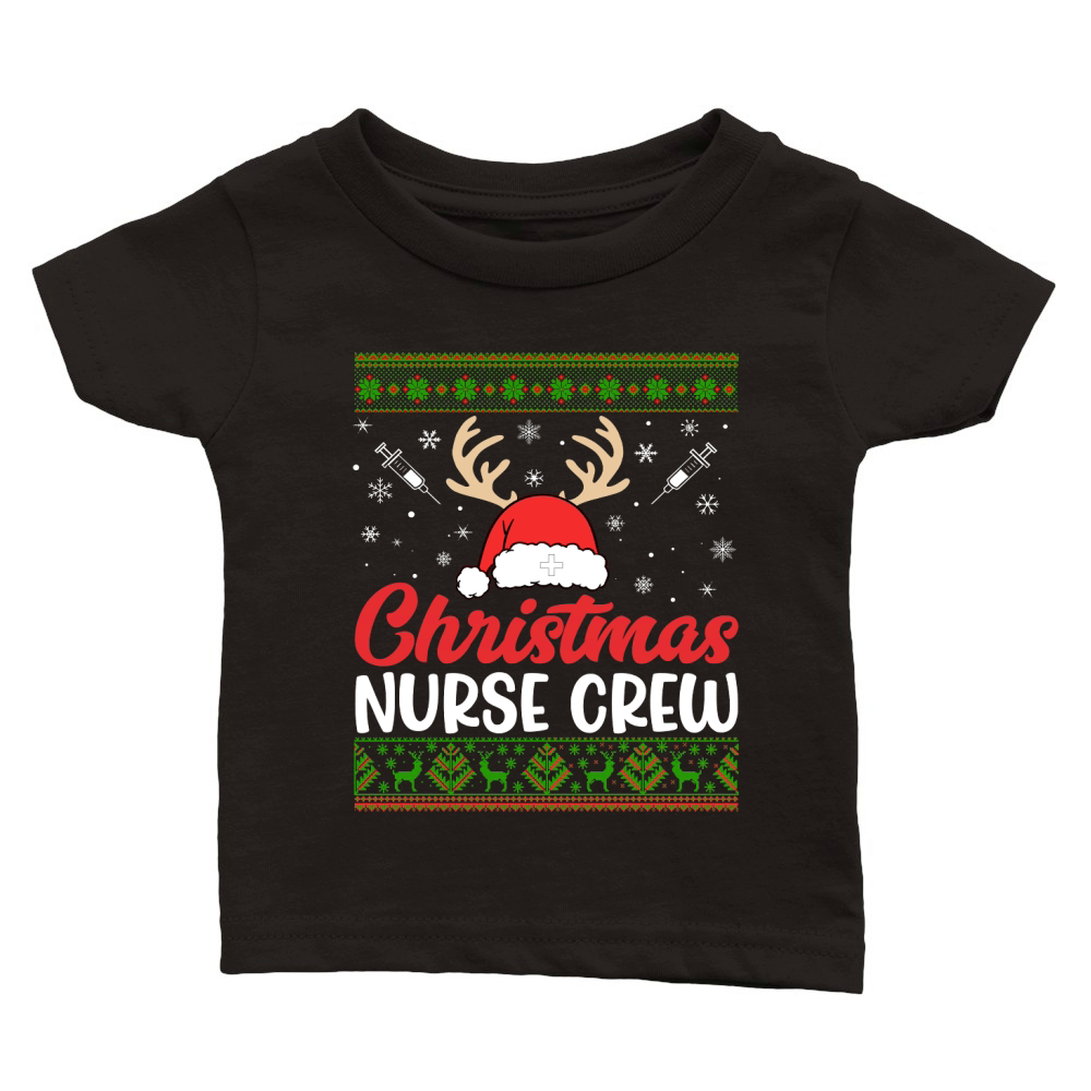 Christmas Nurse Crew Ugly Christmas Classic Baby Crewneck T-shirt