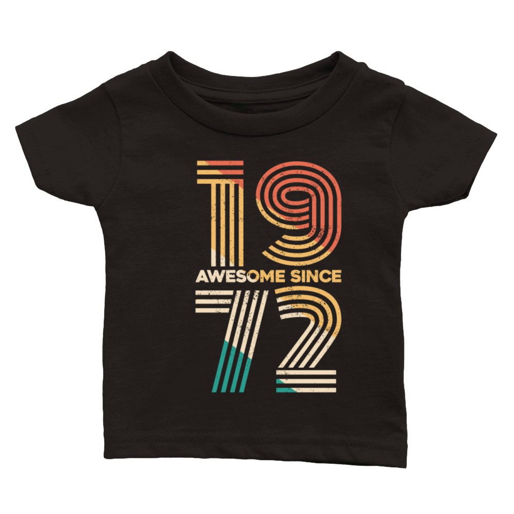 Vintage 1972 - 50 years old - 50th birthday gift Classic Baby Crewneck T-shirt