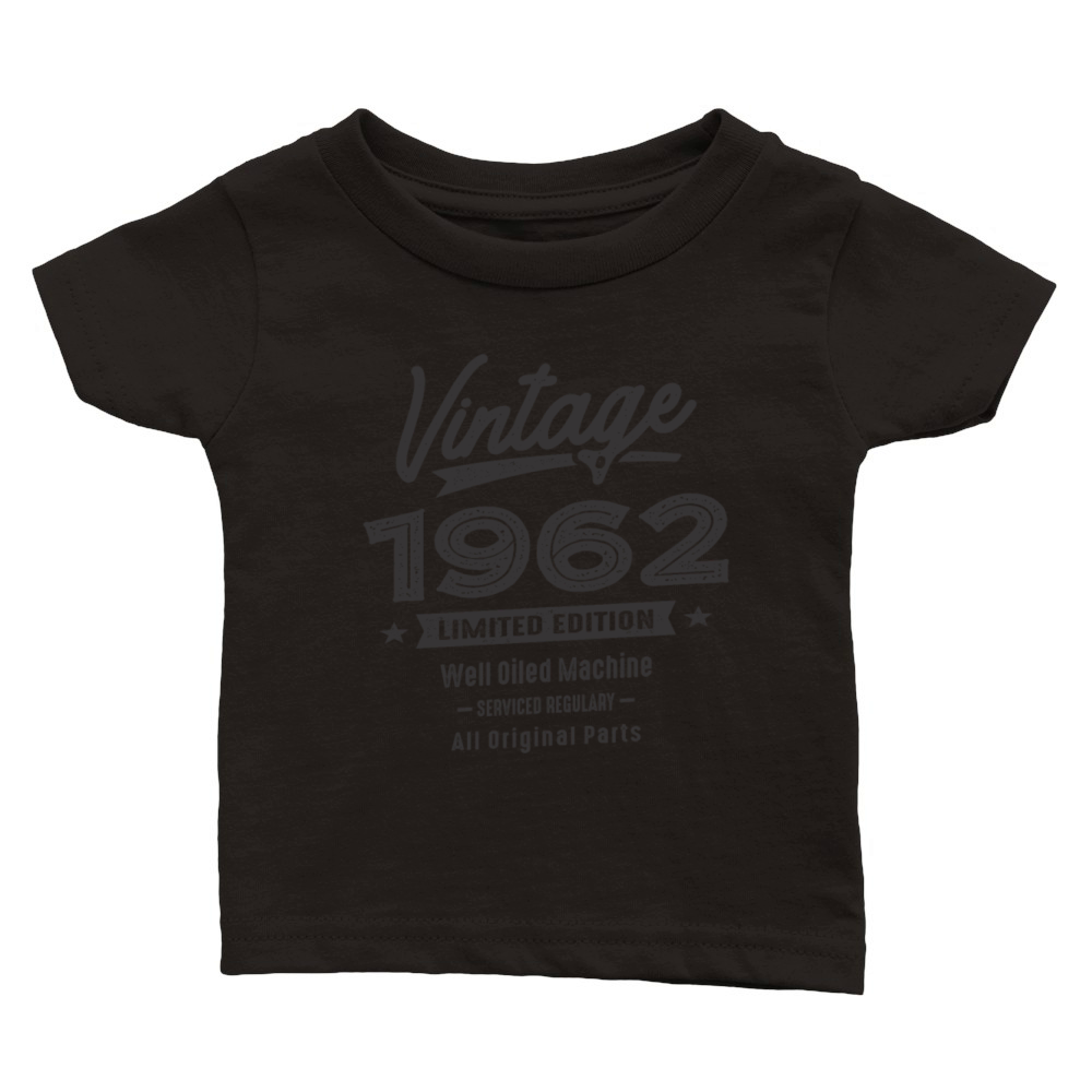 Vintage Born in 1962 - 60th Birthday Retro Classic Classic Baby Crewneck T-shirt