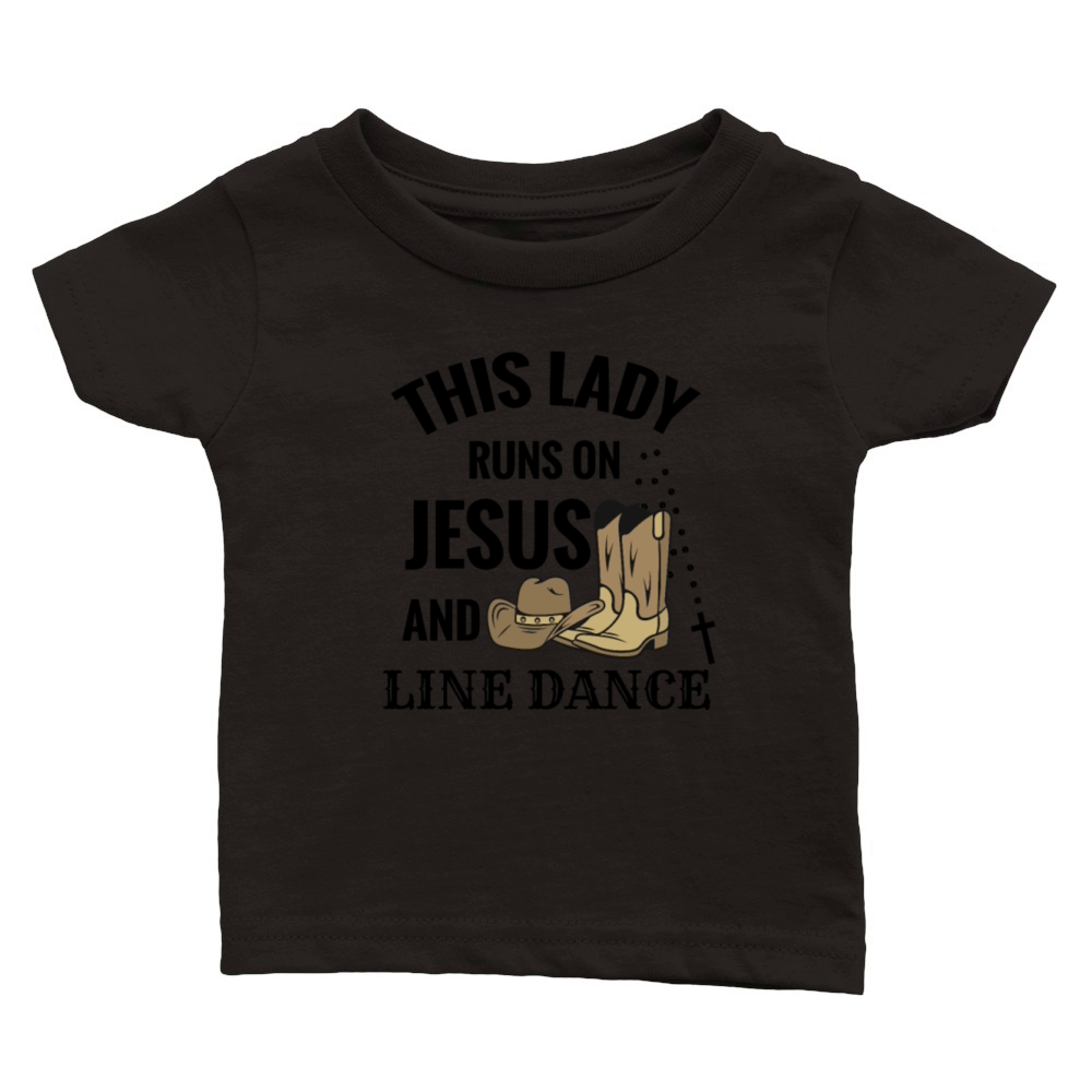 Women Line Dance Lover Line Dancing Line Dancer Classic Baby Crewneck T-shirt