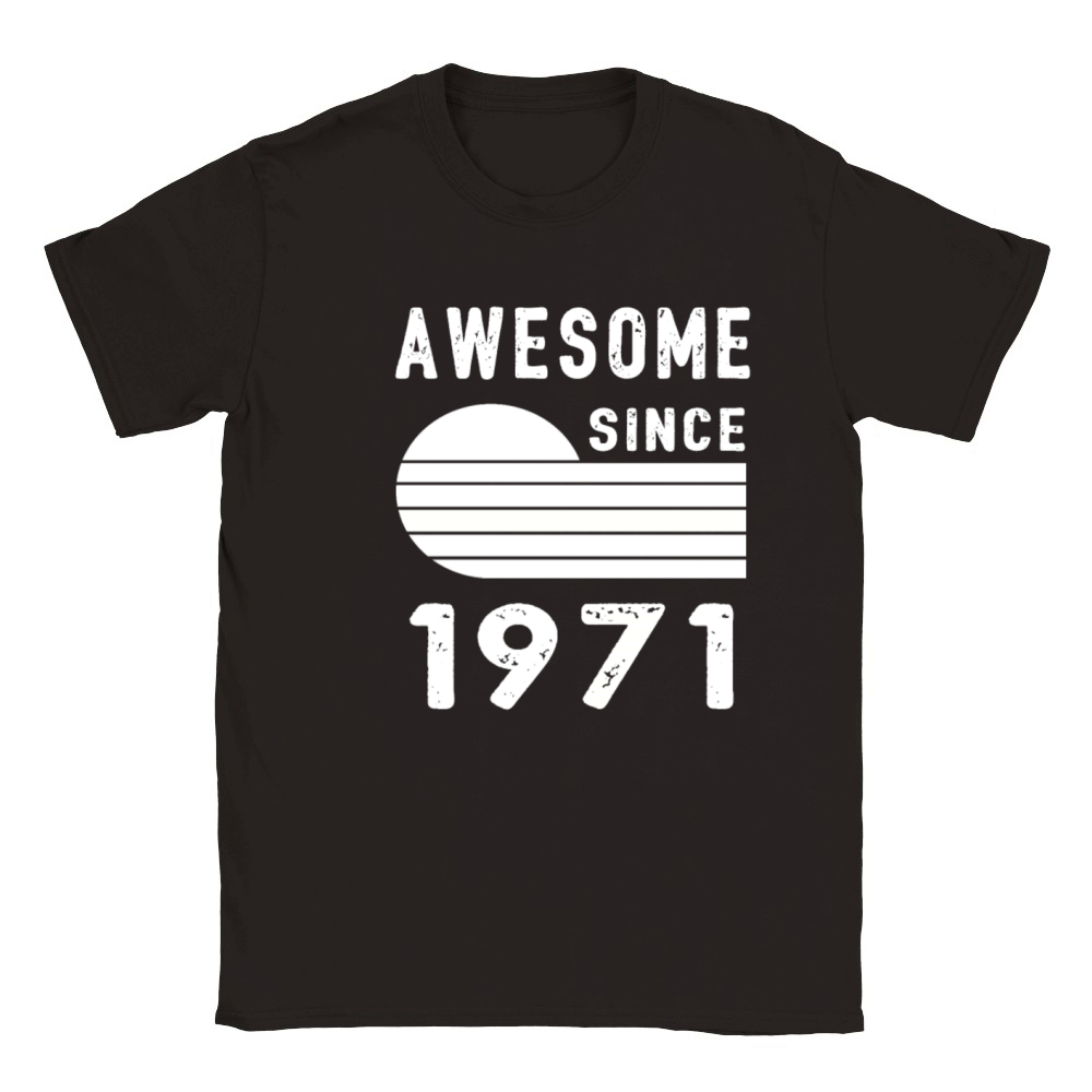 1971 Birthday Retro Vintage Gift dad Classic Kids Crewneck T-shirt