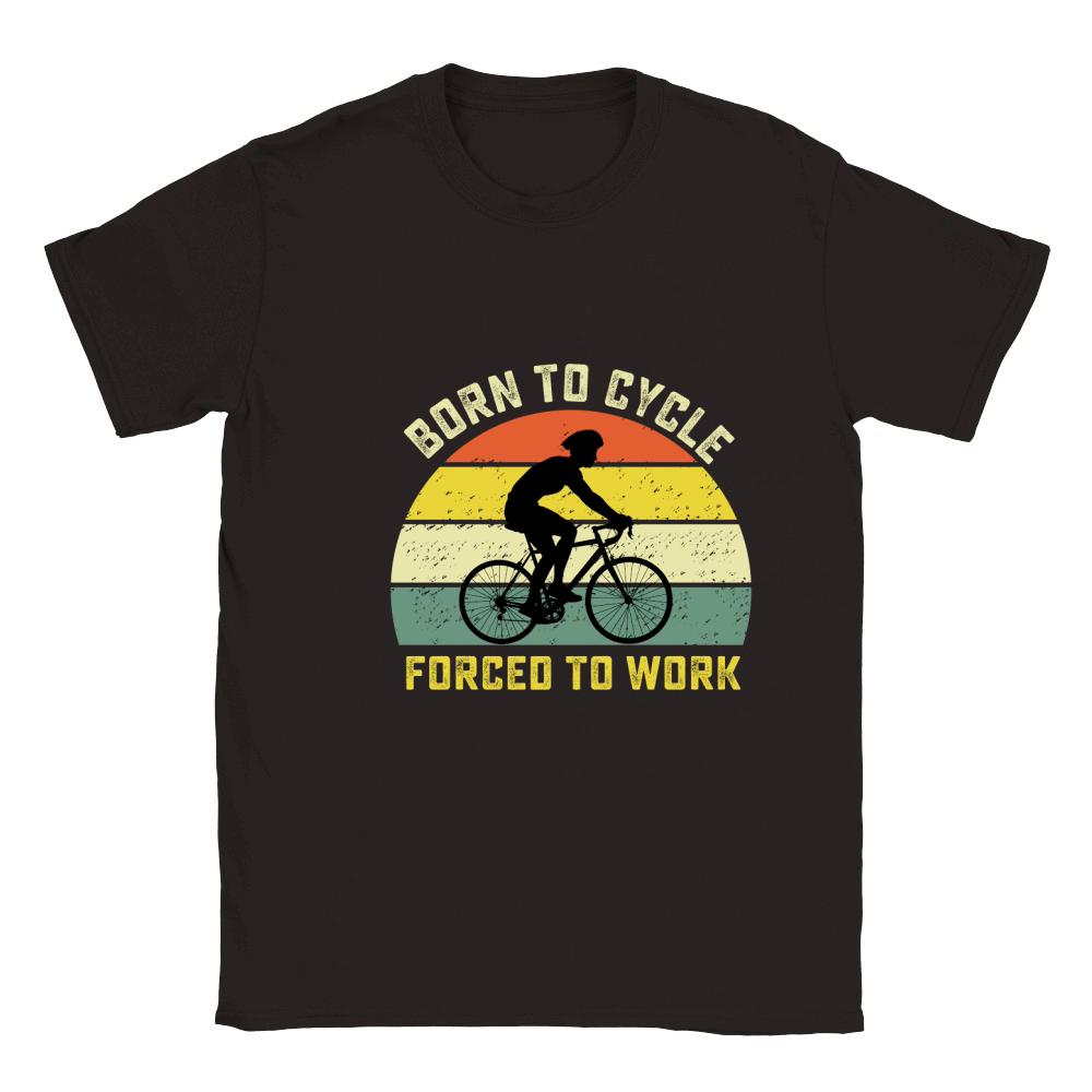 Born to cycle forced to work Classic Kids Crewneck T-shirt