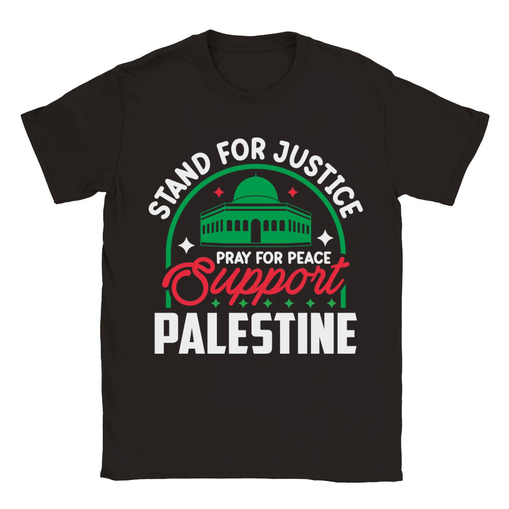 Stand For Justice Pray For Peace Support Palestine 04 Classic Kids Crewneck T-shirt