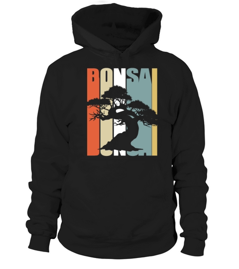 Bonsai Tree Vintage Retro Colorful Japanese Garden Hoodie Unisex