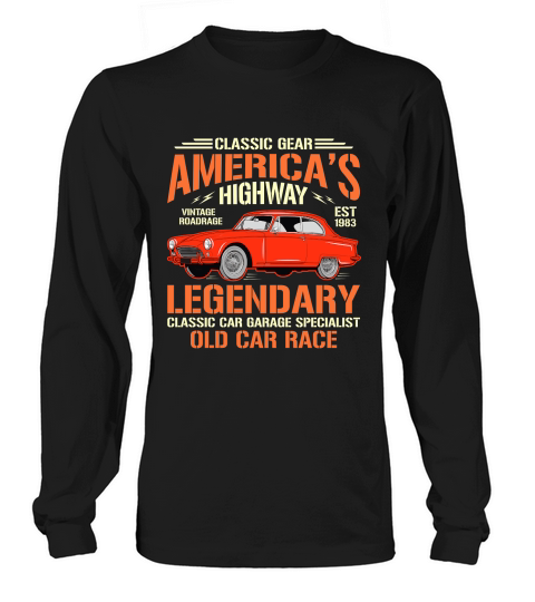 Classic Gear Americas Highway legendary classic car garage specialist old car race Long sleeved Unisex
